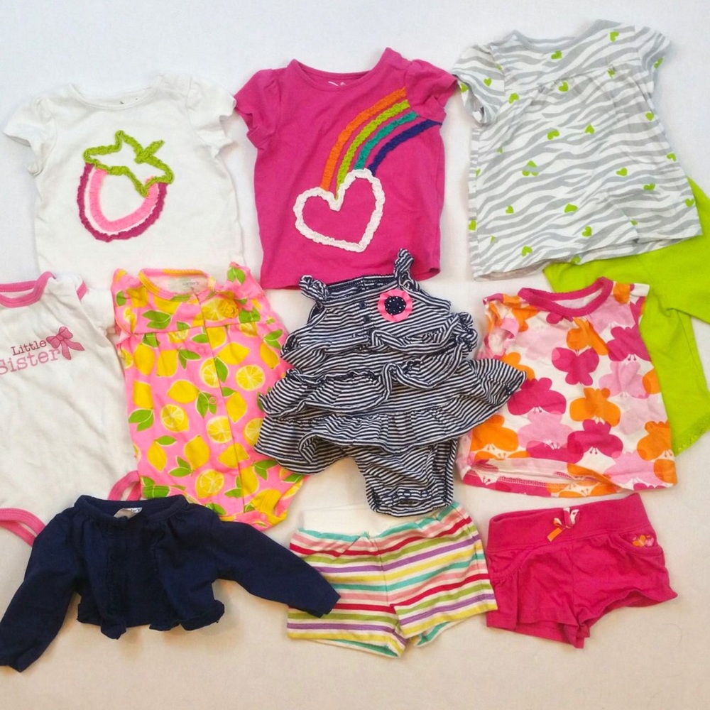 girls 3 month spring summer lot shirt dress shorts